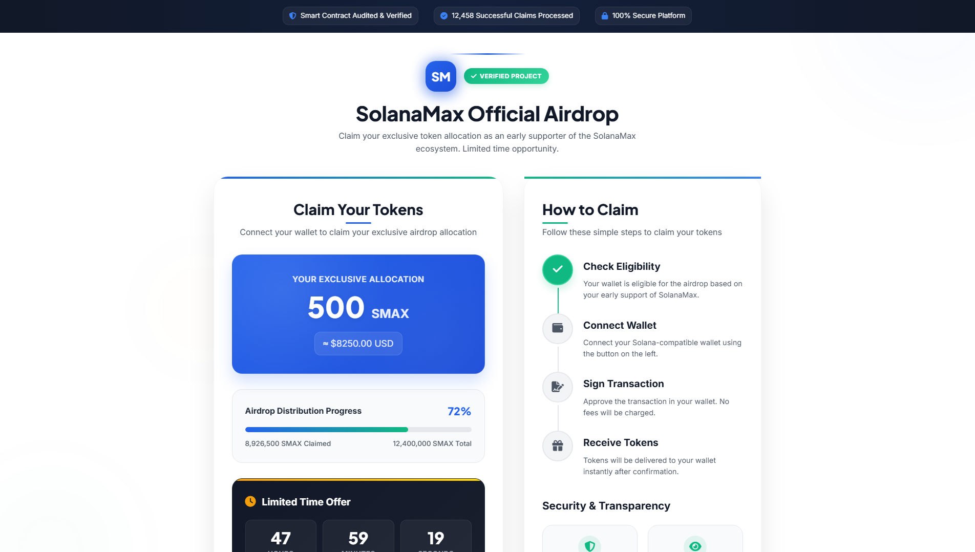 Stored capture of solanamax-airdrop.pages.dev