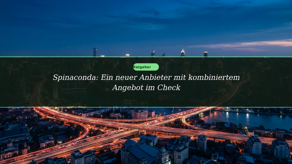 Spinaconda: Ein neuer Anbieter mit kombiniertem Angebot im Check