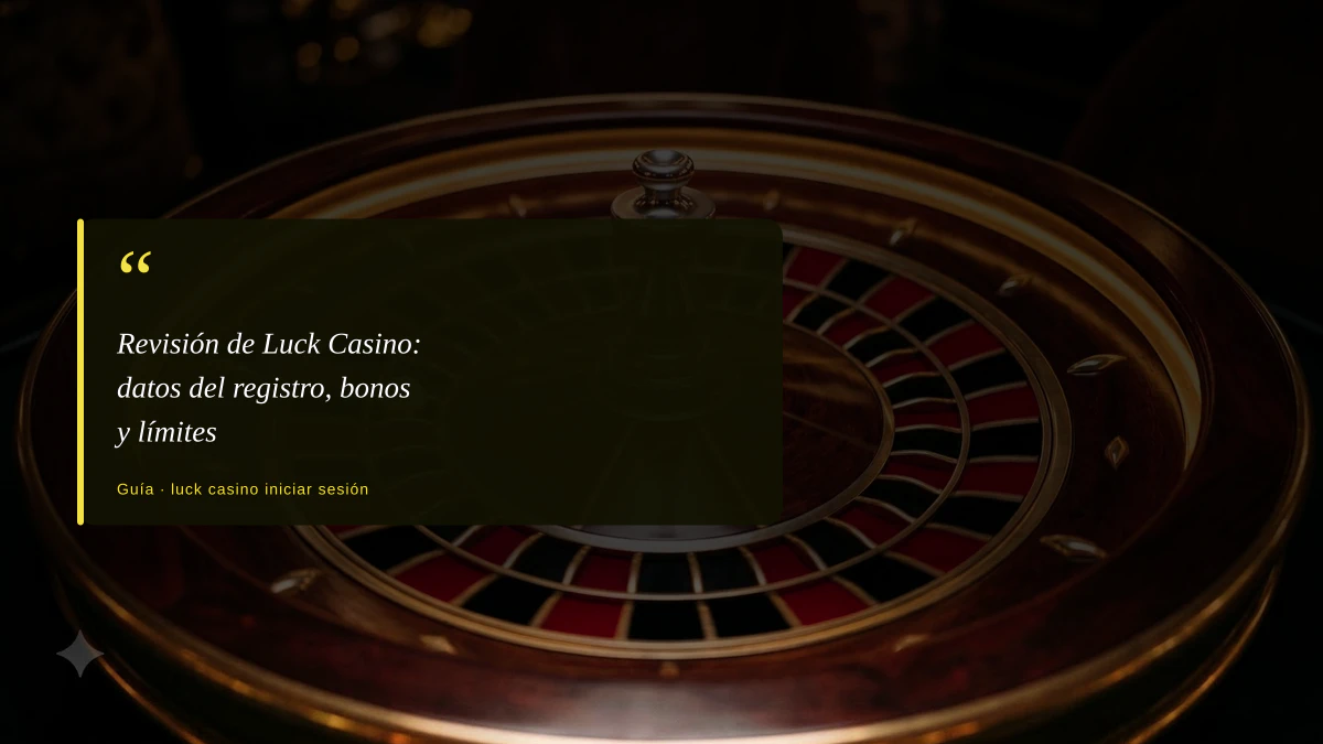 Revisión de Luck Casino: datos del registro, bonos y límites