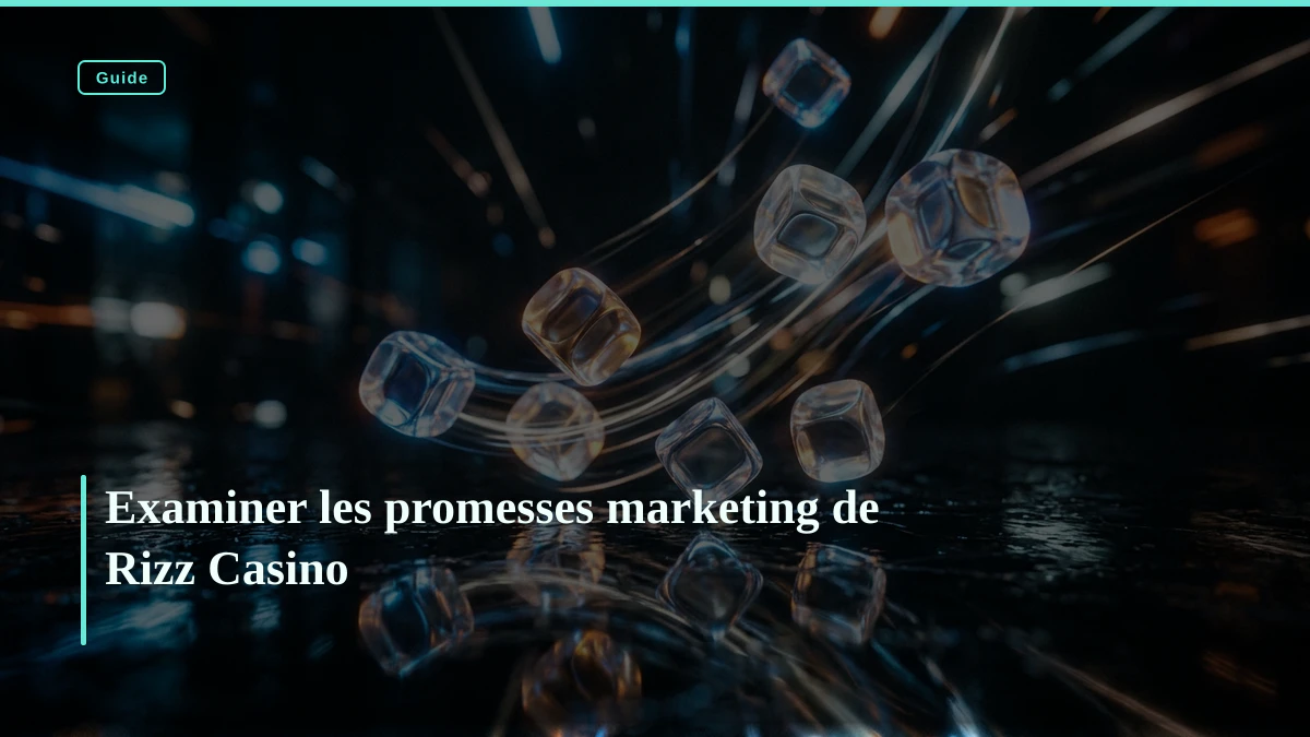 Examiner les promesses marketing de Rizz Casino