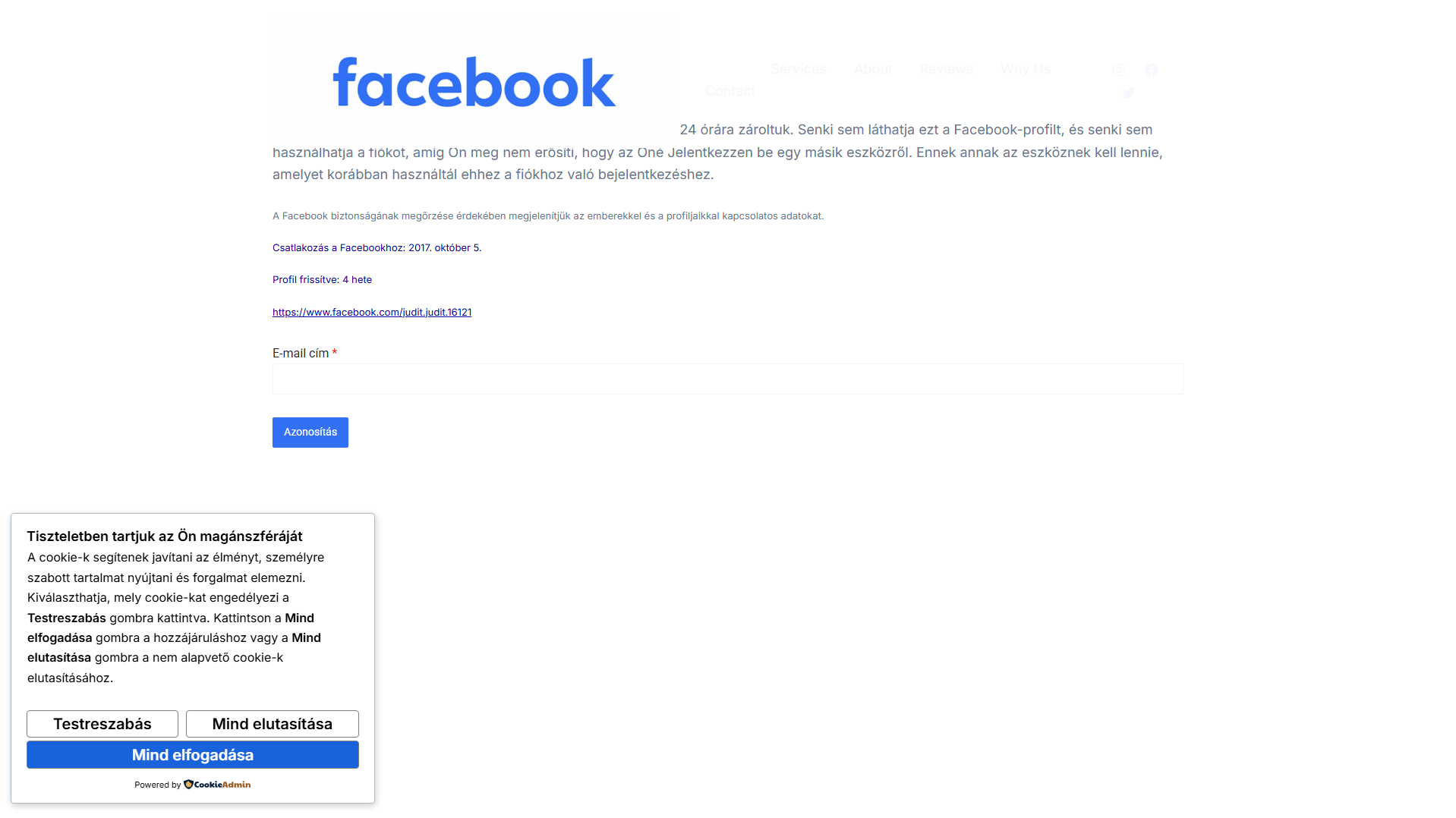 Stored capture of facebook.securitylog.hu