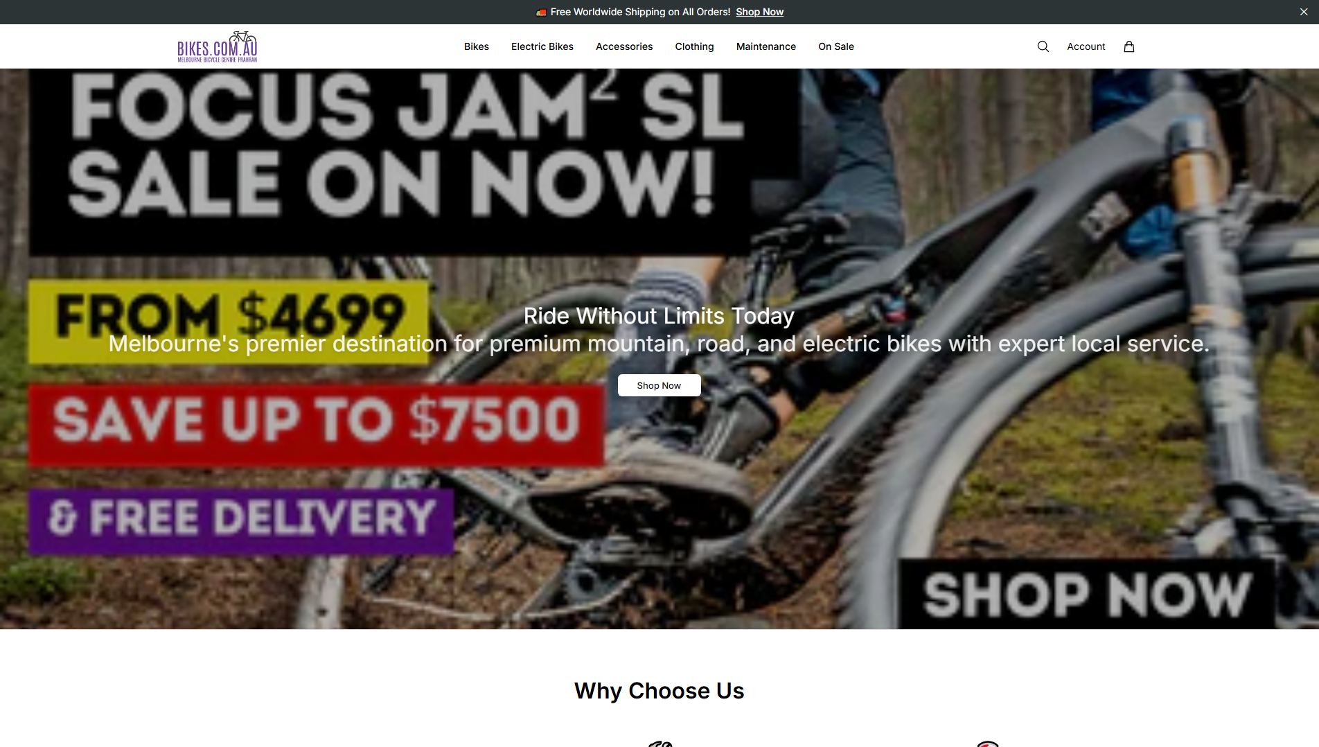 Primary capture · bikesworld.shop