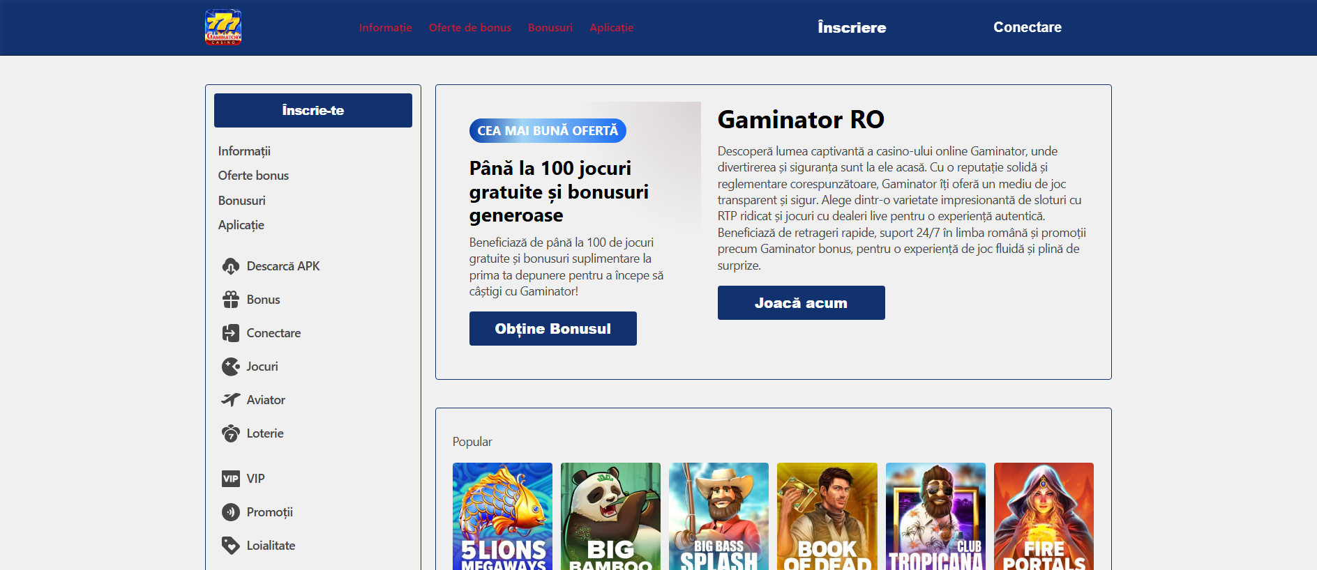Stored capture of gaminatorro.com