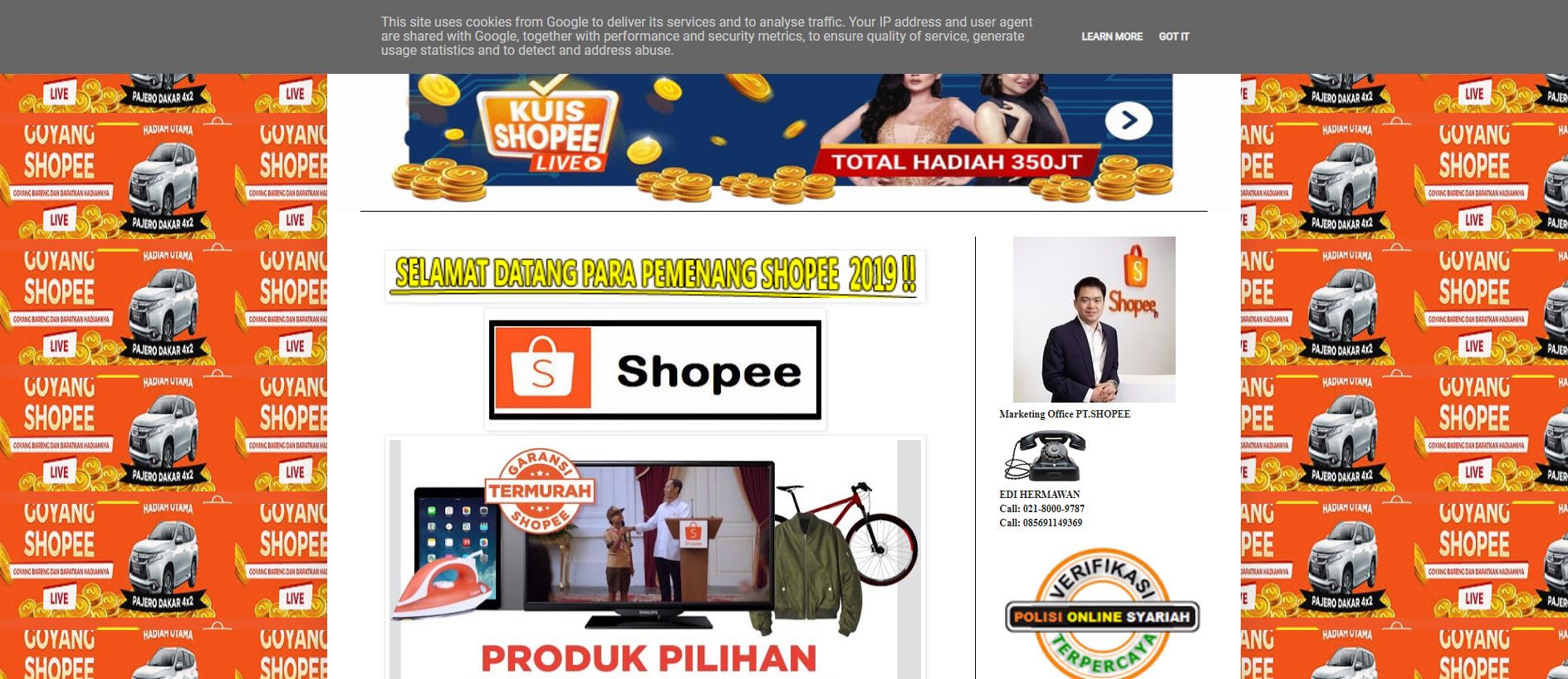 Screenshot of shopee7369.blogspot.com