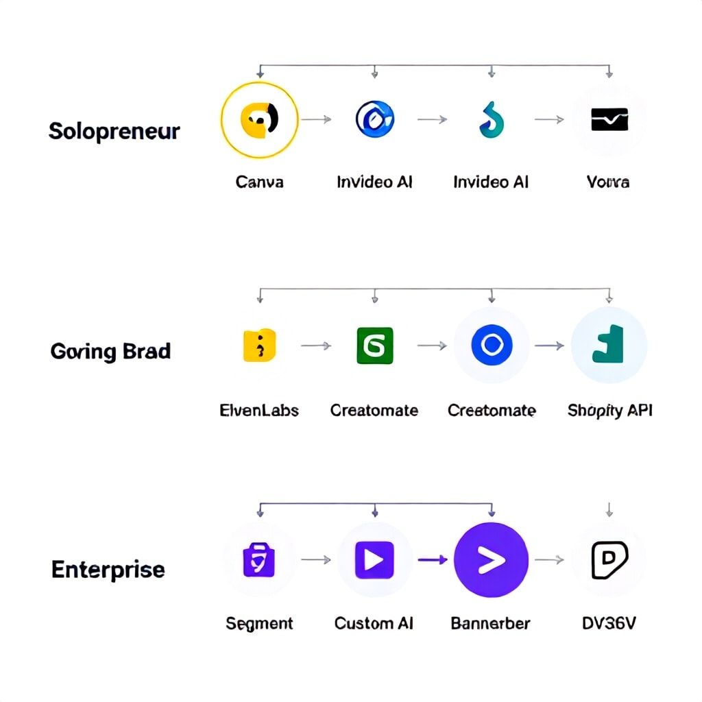 Diagram: AI Video Personalization Toolchain and Workflow by Budget Tier