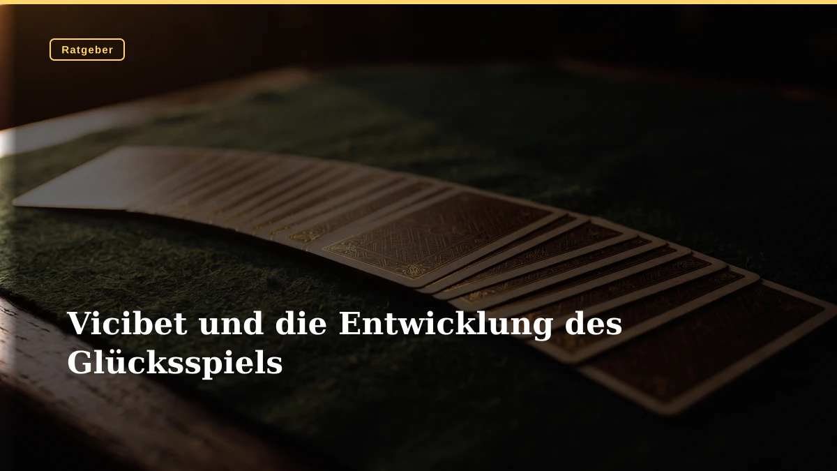 Vicibet und die Entwicklung des Glücksspiels