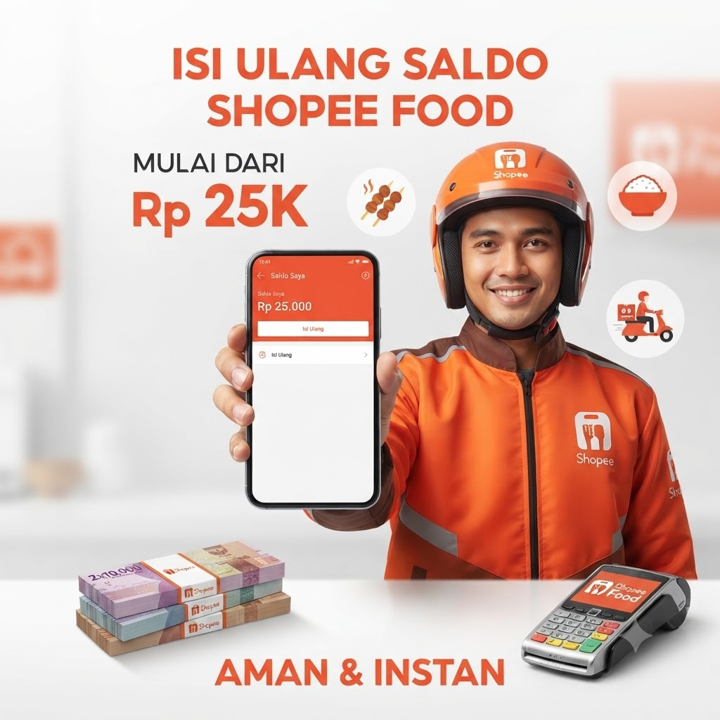 SALDO SHOPEE FOOD Driver Shopee Food 250.000