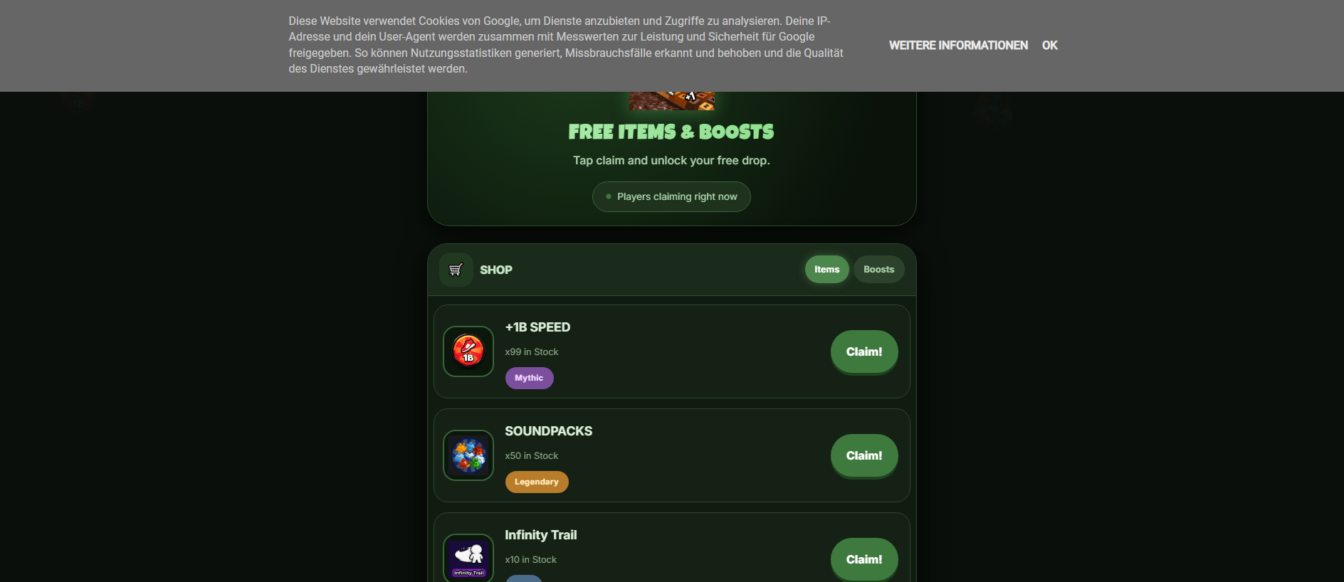 Forensic screenshot of speeditems.blogspot.com showing the phishing page layout