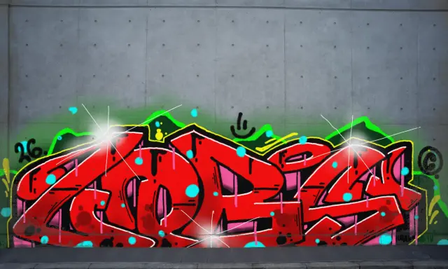 Graffiti artwork by LPBER