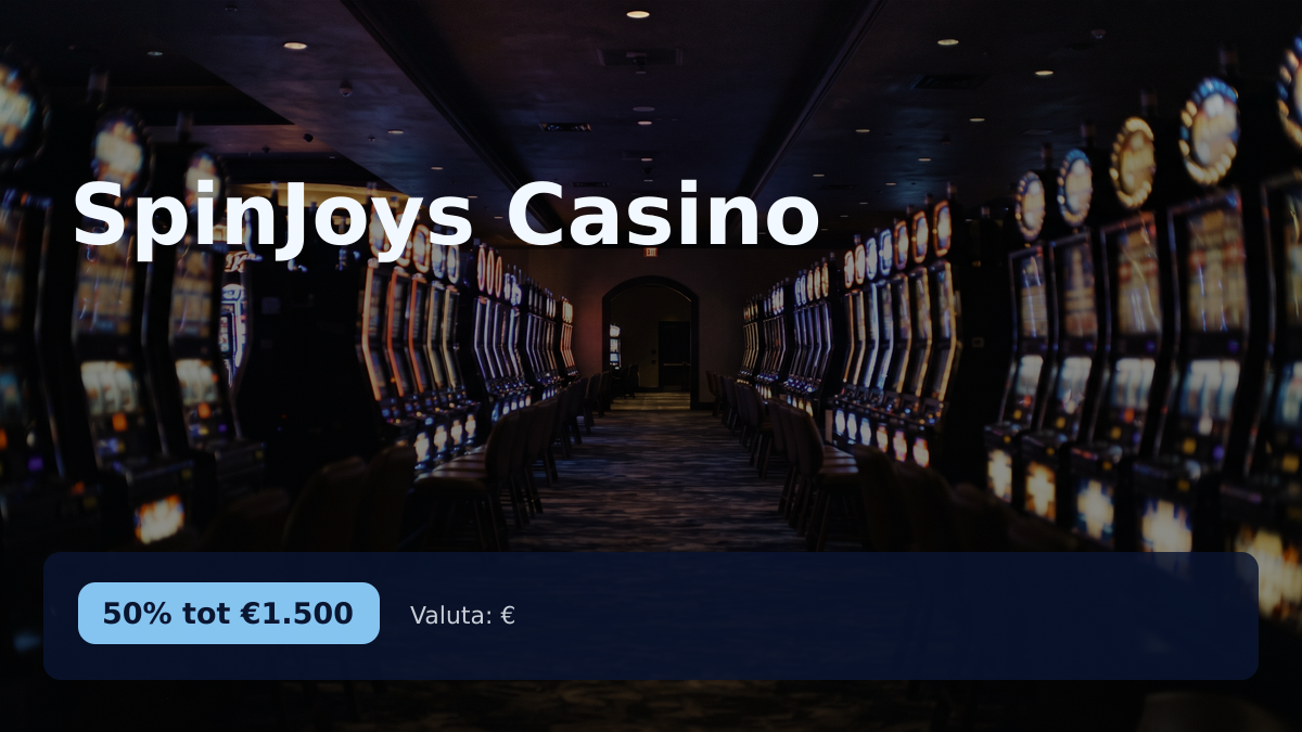 SpinJoys Casino — welkomstbonus 50% tot €1.500 + 350 FS, betalingen: Visa, Mastercard, Skrill, Neteller, Paysafecard SpinJoys Casino — welkomstbonus 50% tot €1.500 + 350 FS, betalingen: Visa, Mastercard, Skrill, Neteller, Paysafecard