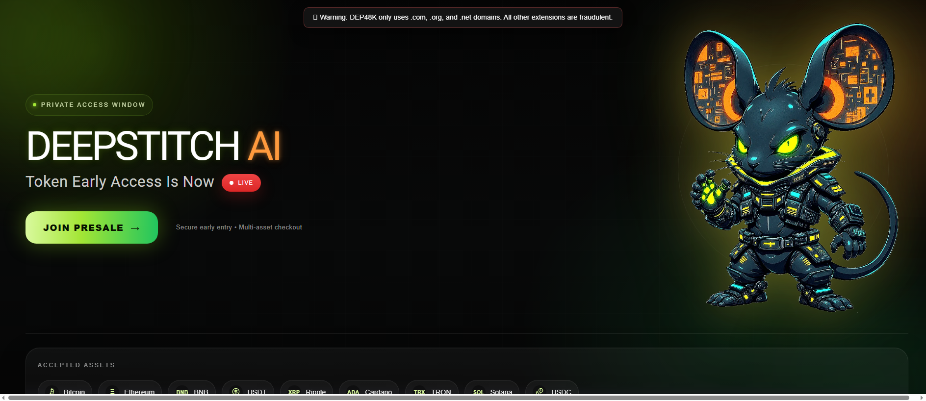 Screenshot of dep48k.com