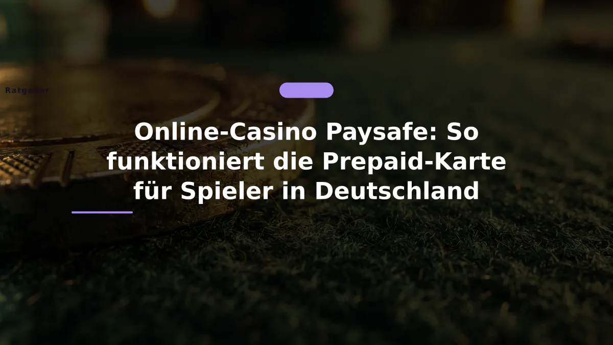 Online-Casino Paysafe: So funktioniert die Prepaid-Karte für Spieler in Deutschland