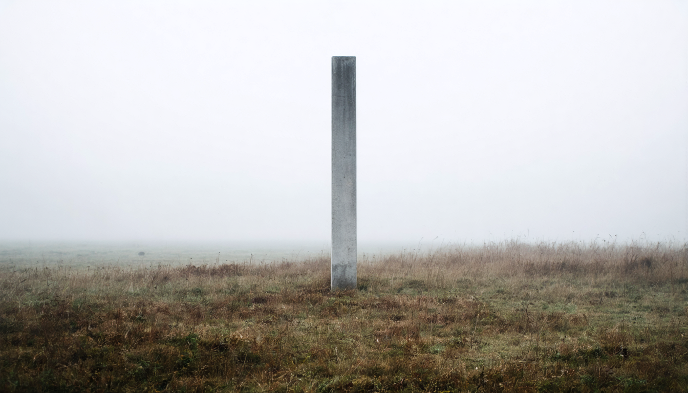 A single elegant column standing confidently in a windstorm it hasn't bothered to model yet.