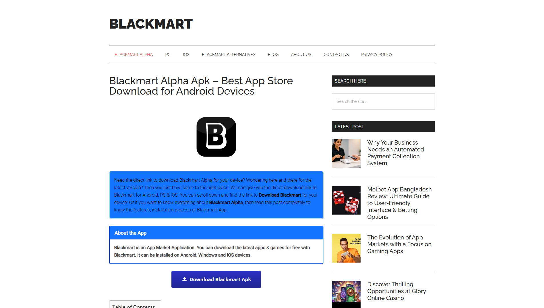 blackmartappz.com 的存档截图