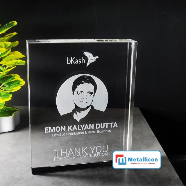 Premium Quality Rectangular Crystal Block Award