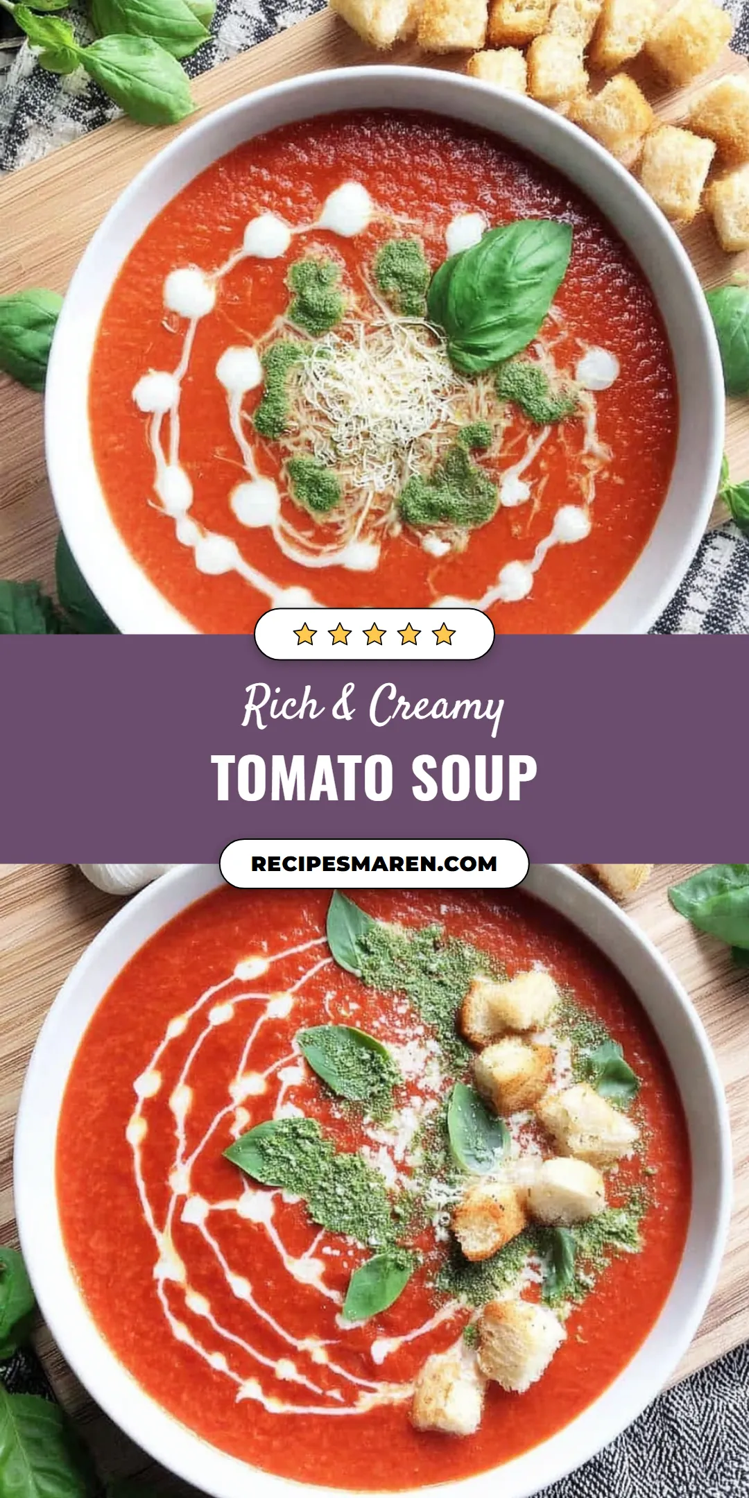 Discover the secrets to making a rich and creamy tomato soup that will warm your heart. This easy homemade recipe showcases the vibrant flavors of roma tomatoes, combined with aromatic herbs and spices for a comforting bowl that is perfect for cozy nights. With just a handful of ingredients, you can create a delicious meal that is sure to please everyone. Click for the full recipe.
