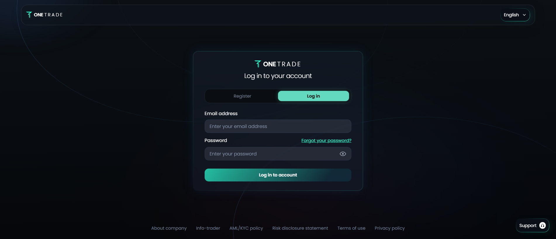 Screenshot of onetrade.ltd