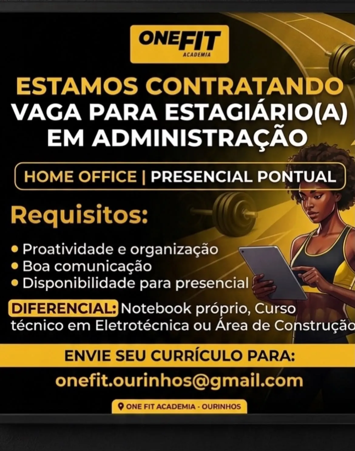 Estagi&Aacute;rio Na Onefit