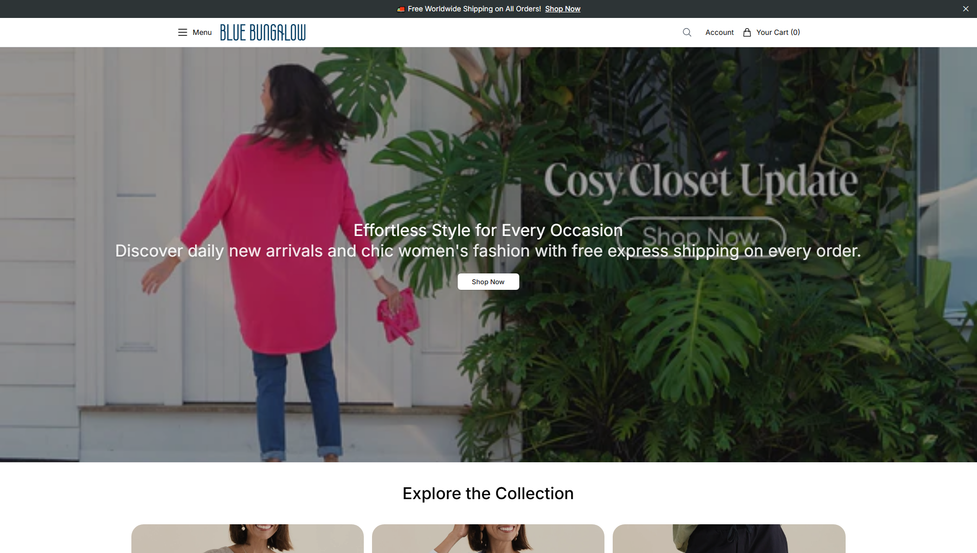 Primary capture · bluebungalowonline.shop