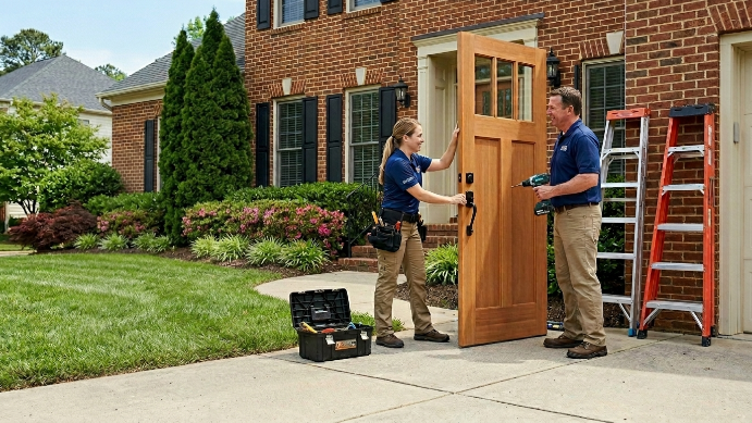 Richmond Doors technicians at work