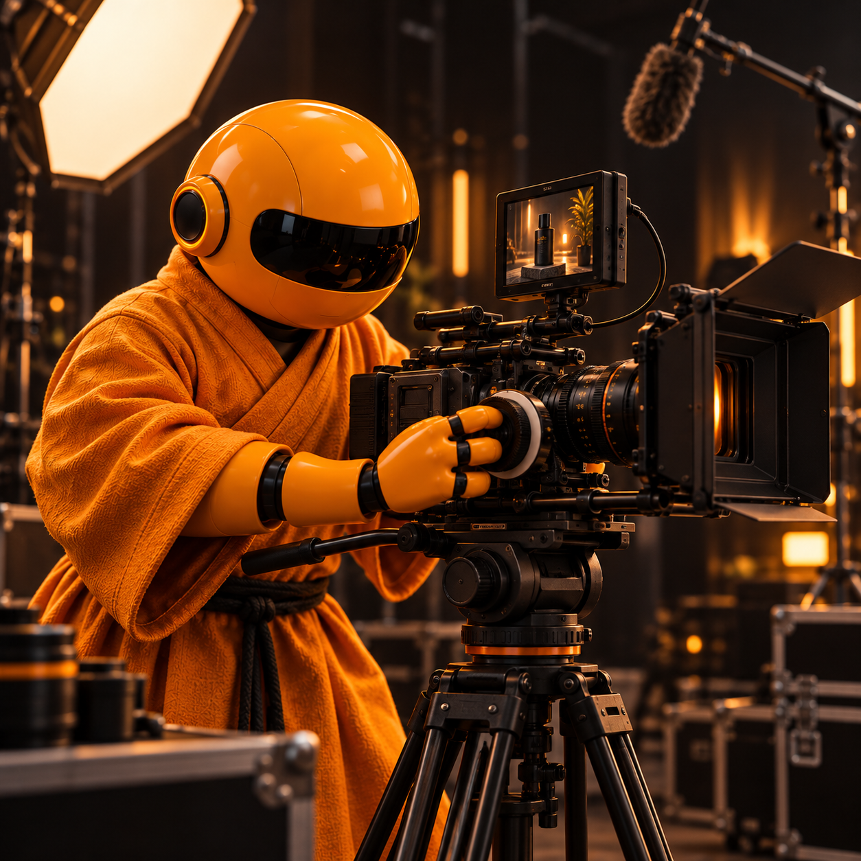 RoboMonk working on a cinematic production set