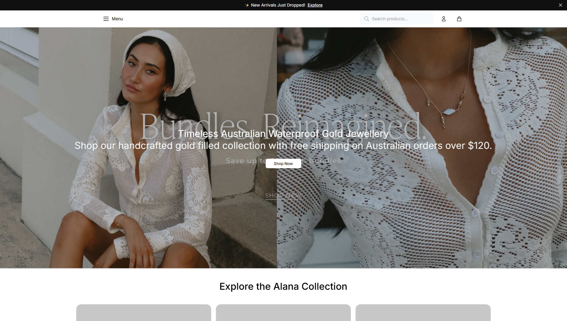 Stored capture of alanamariajewelry.shop