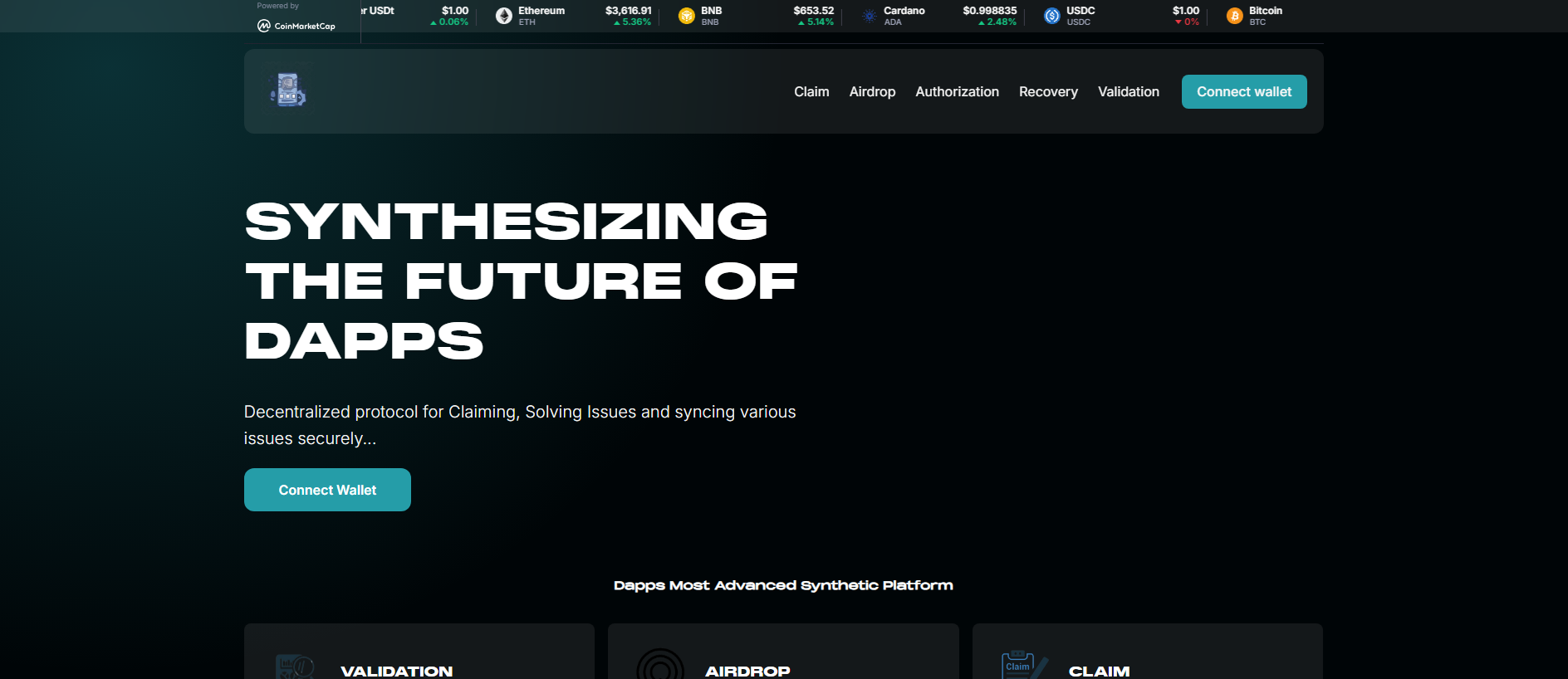 Screenshot of chaindexweb.vercel.app