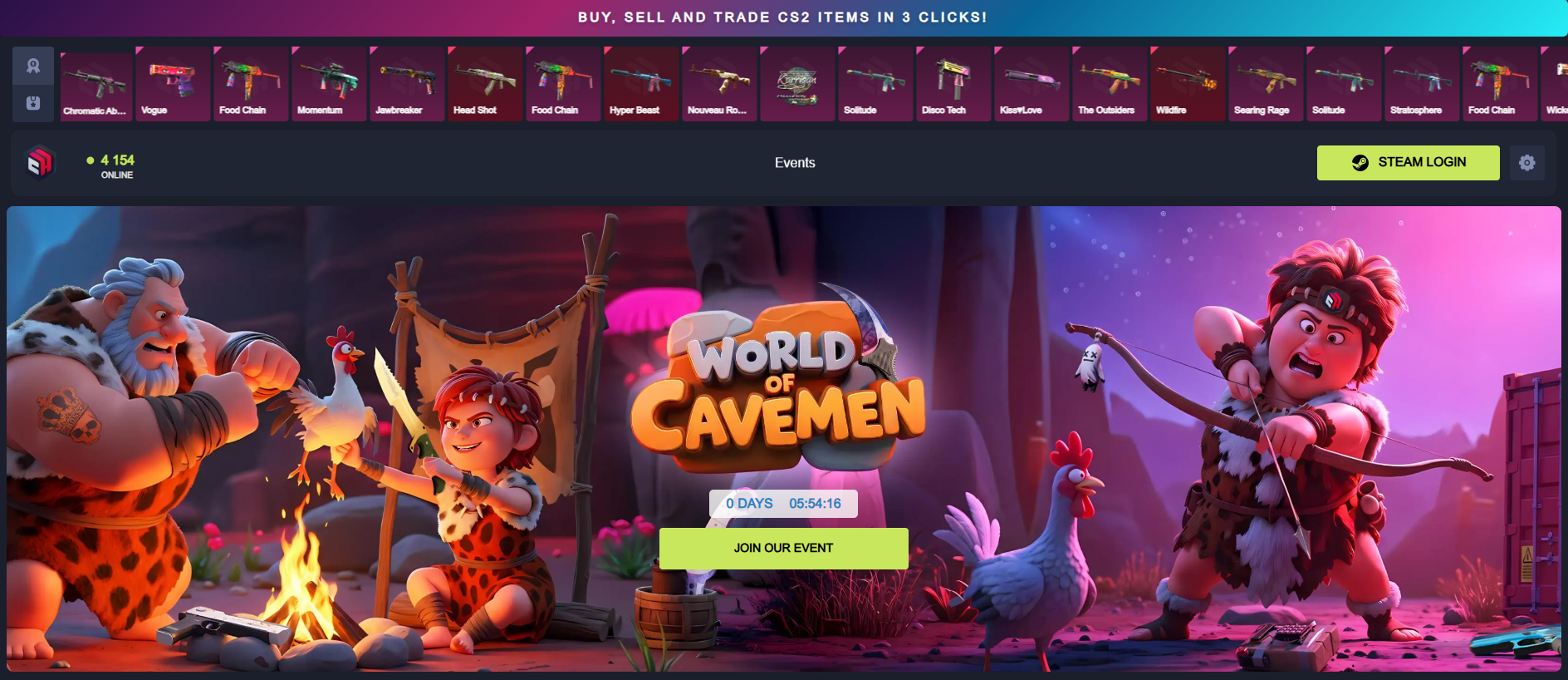 Screenshot of cs2hug.com