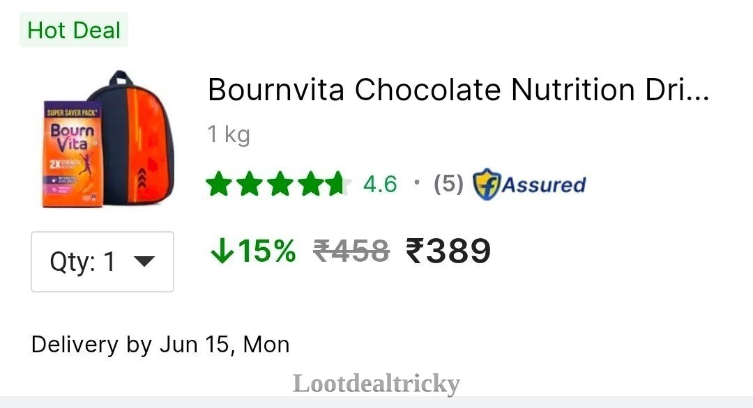 Grab 1kg Bournvita – Great Loot Offer @ ₹389