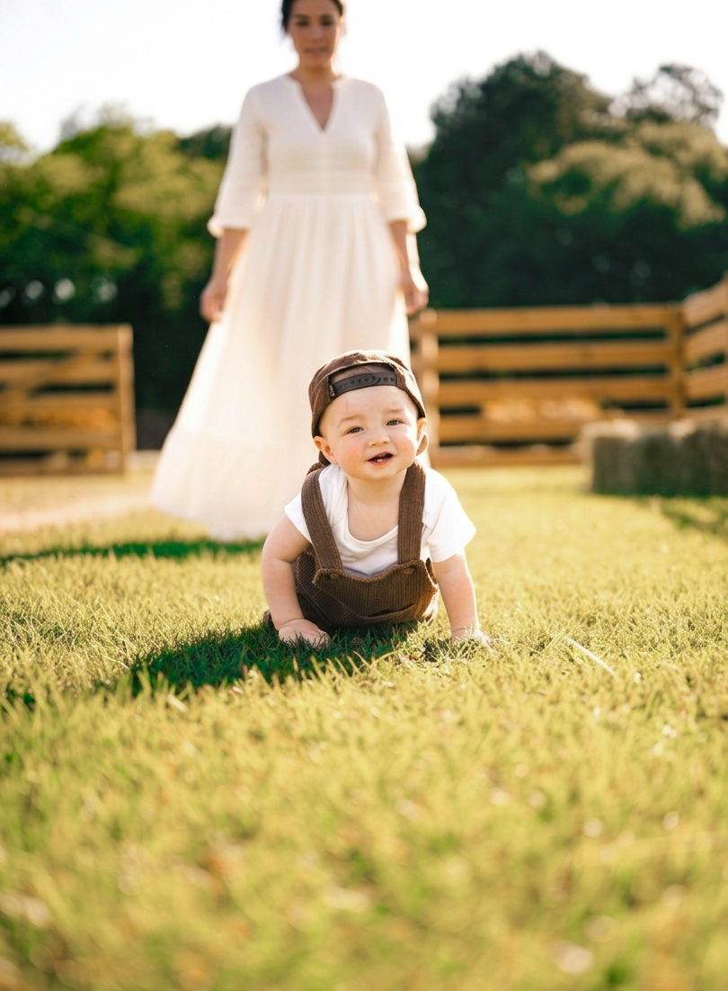 Mother and child in the Burgaw countryside by Shawn Keding