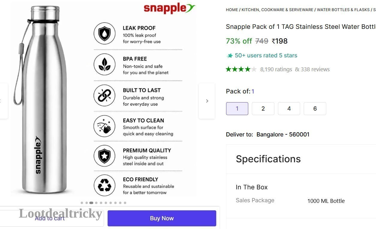   snapple Pack 1000 – Just ₹198 | Top Unbeatable Deal