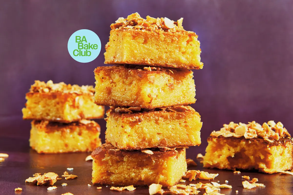 Sweet Corn Butter Mochi with Coconut Crunch Unveiled