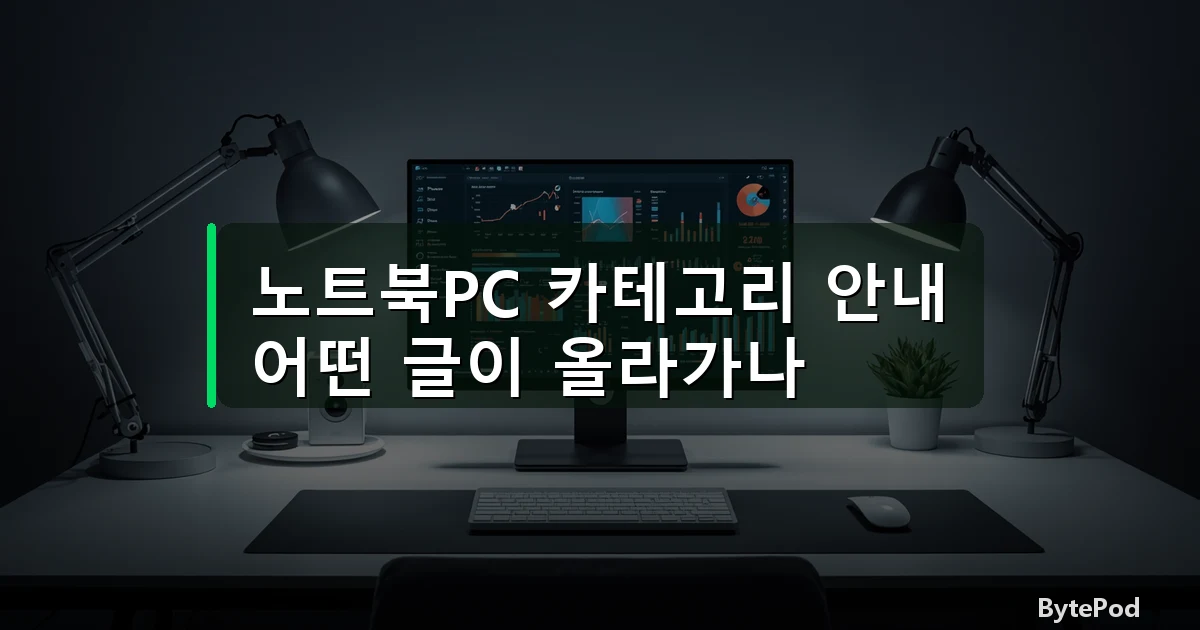 노트북PC 카테고리 안내 — 어떤 글이 올라가나