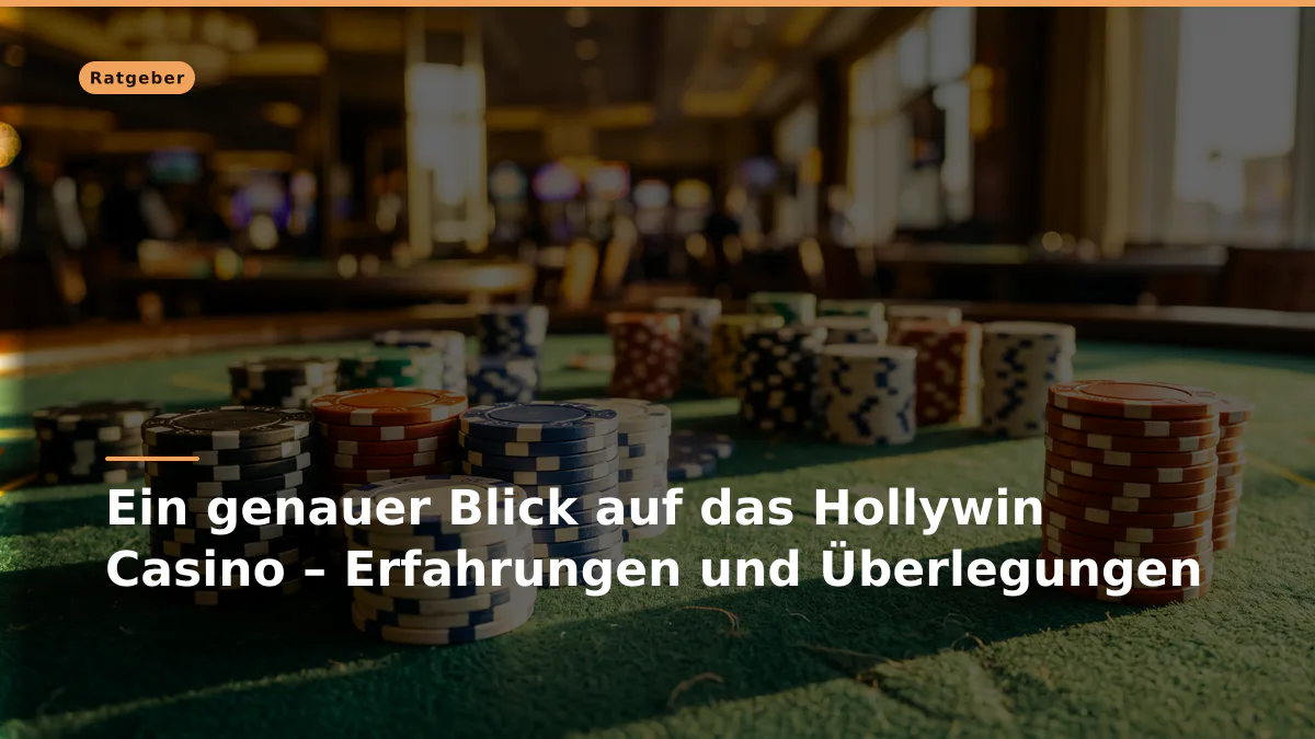 Ein genauer Blick auf das Hollywin Casino – Erfahrungen und Überlegungen