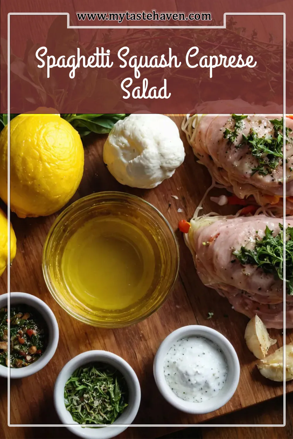 Spaghetti Squash Caprese Salad