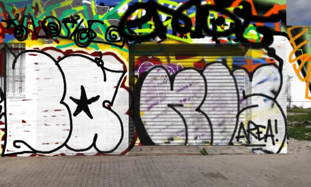 Graffiti artwork by nail
