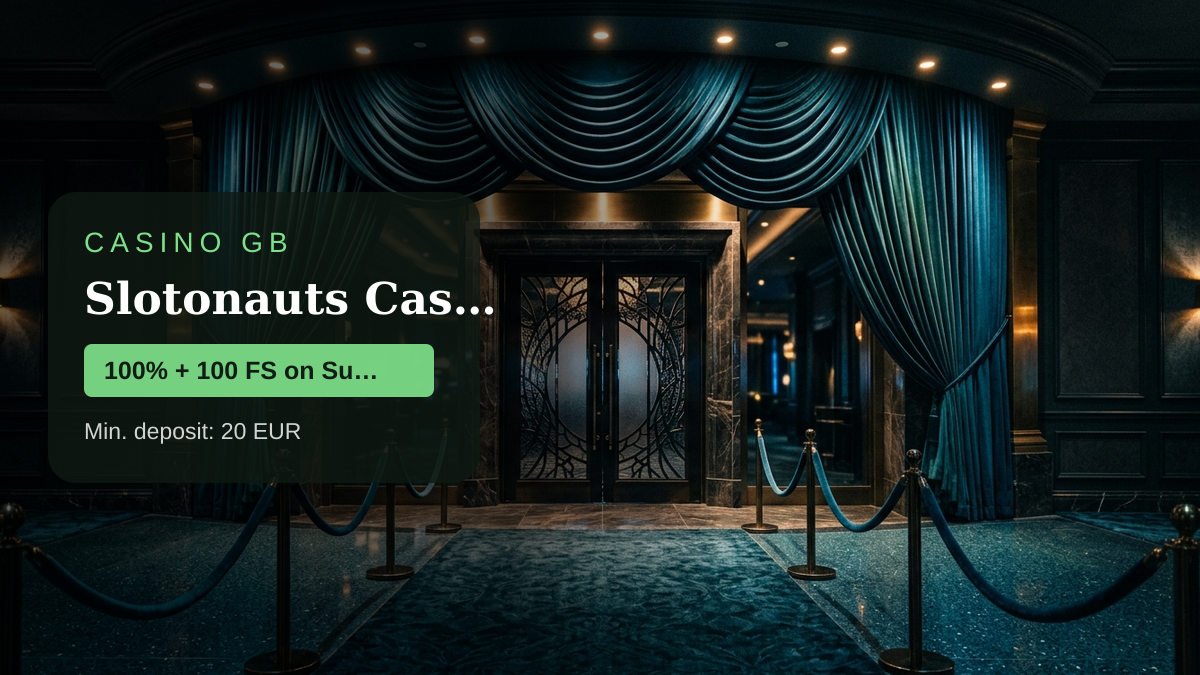 Slotonauts Casino — welcome bonus 100% + 100 FS on Sugar Rush, payments: Visa, Mastercard, Bitcoin, USDT