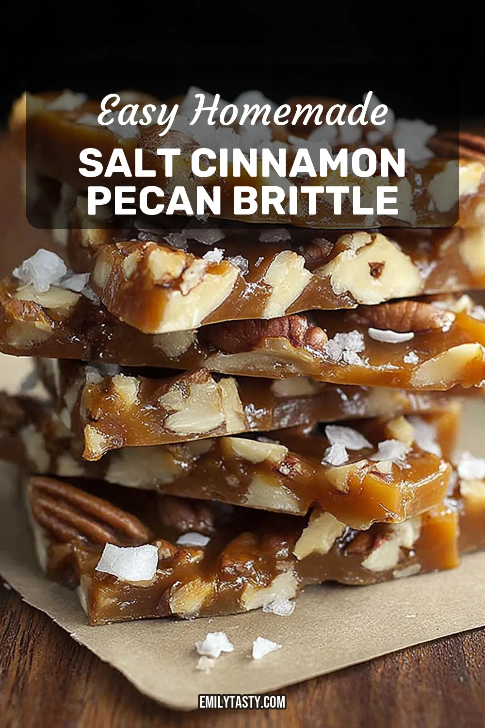 This easy homemade salted cinnamon pecan brittle is a delightful treat that everyone will love. Perfect for holiday gifting or as a sweet snack, this recipe is both quick and simple, allowing you to whip up a batch in no time. With its crunchy texture and sweet, spicy flavor, it's sure to impress friends and family alike. Discover how to make this irresistible brittle with just a few ingredients. Click to see the full recipe.