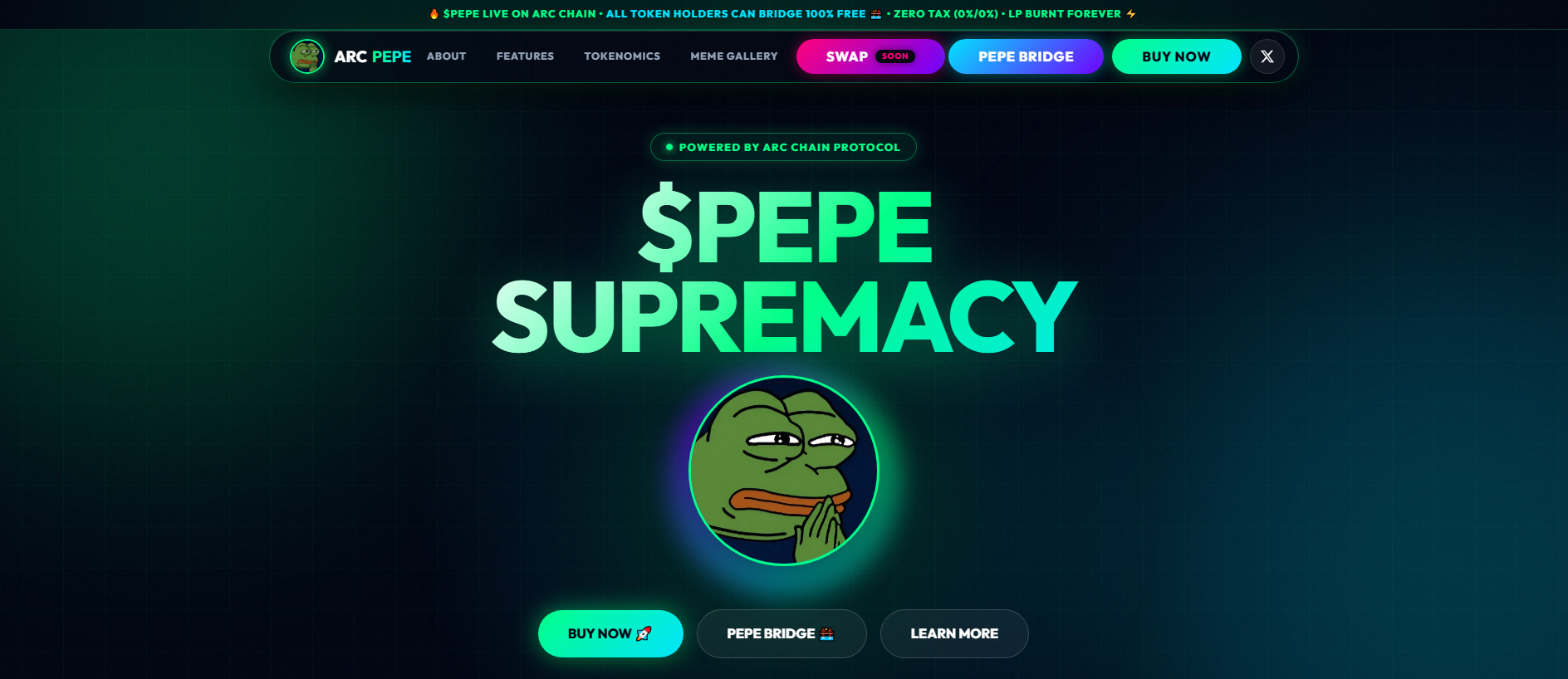 Stored capture of arc-pepe.xyz