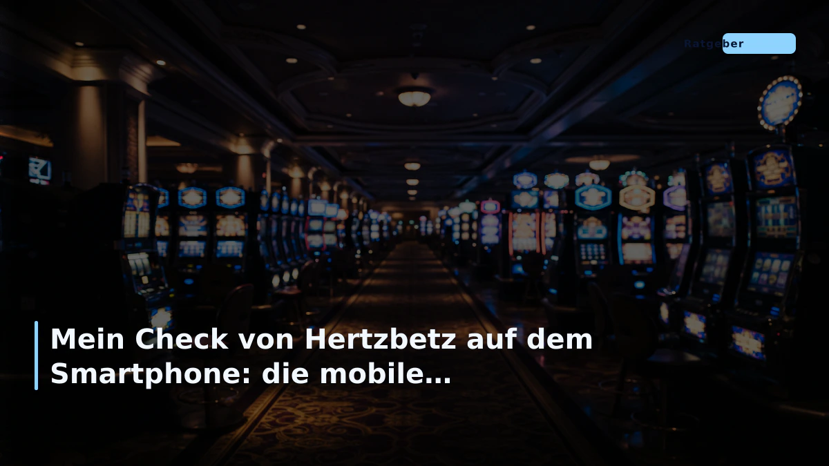 Mein Check von Hertzbetz auf dem Smartphone: die mobile Casino-Erfahrung