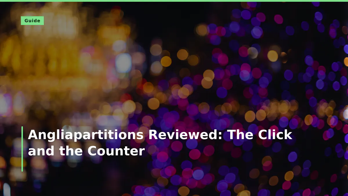 Angliapartitions Reviewed: The Click and the Counter