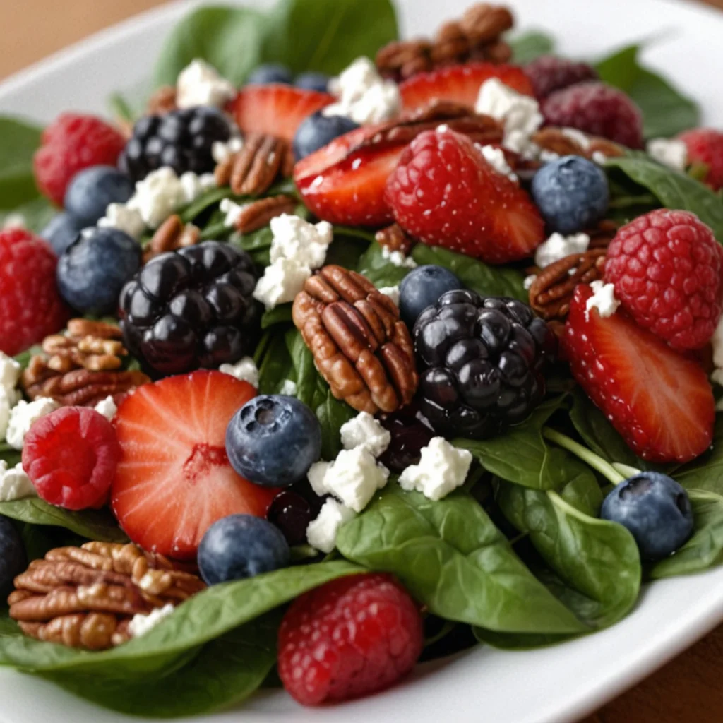 Berry Spinach Salad with Pecans, Feta, and Balsamic Glaze: A Refreshingly Delicious Recipe!