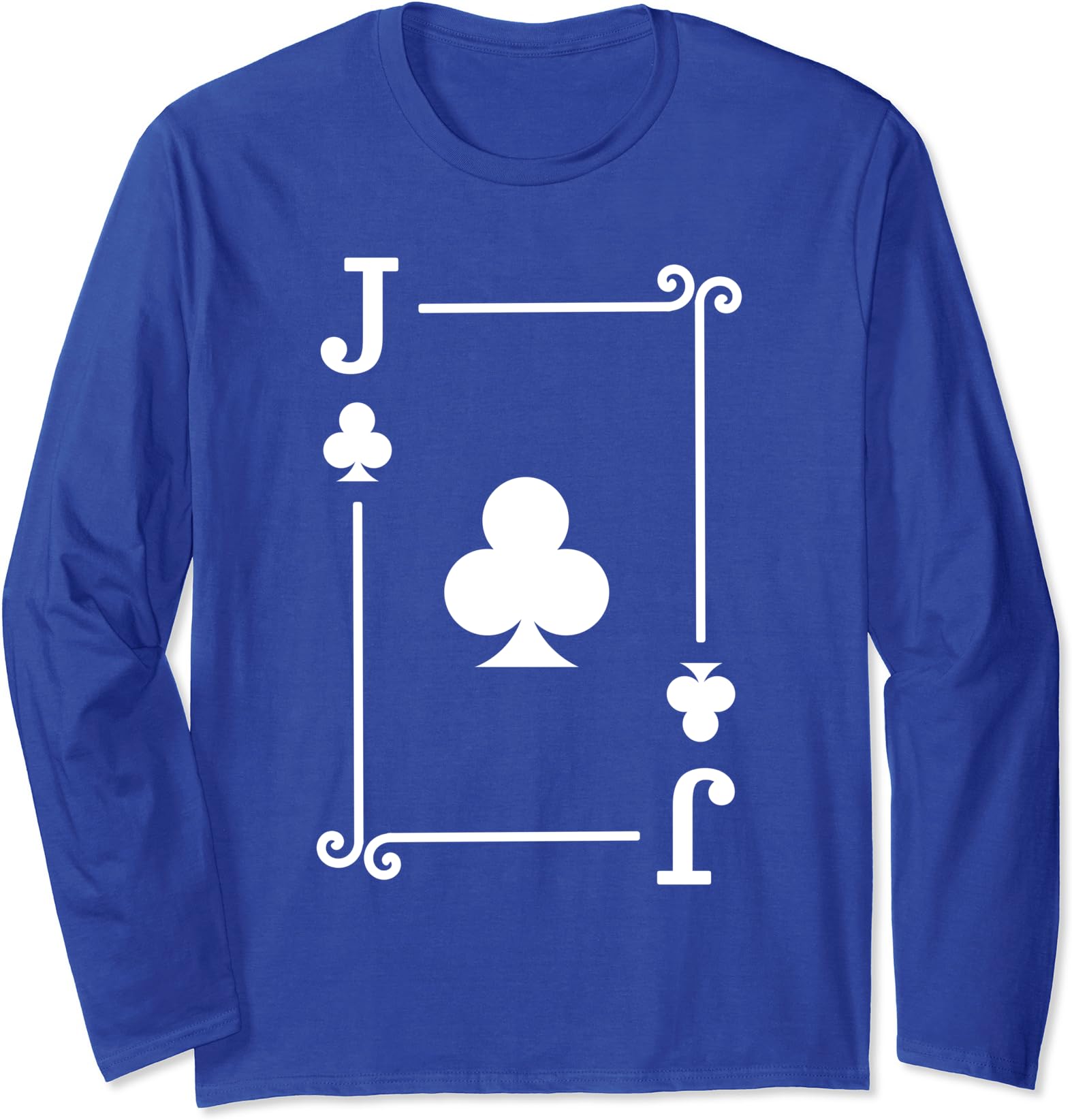 Playing Cards Matching Clubs Card Suits Jack Card Long Sleeve T-Shirt
