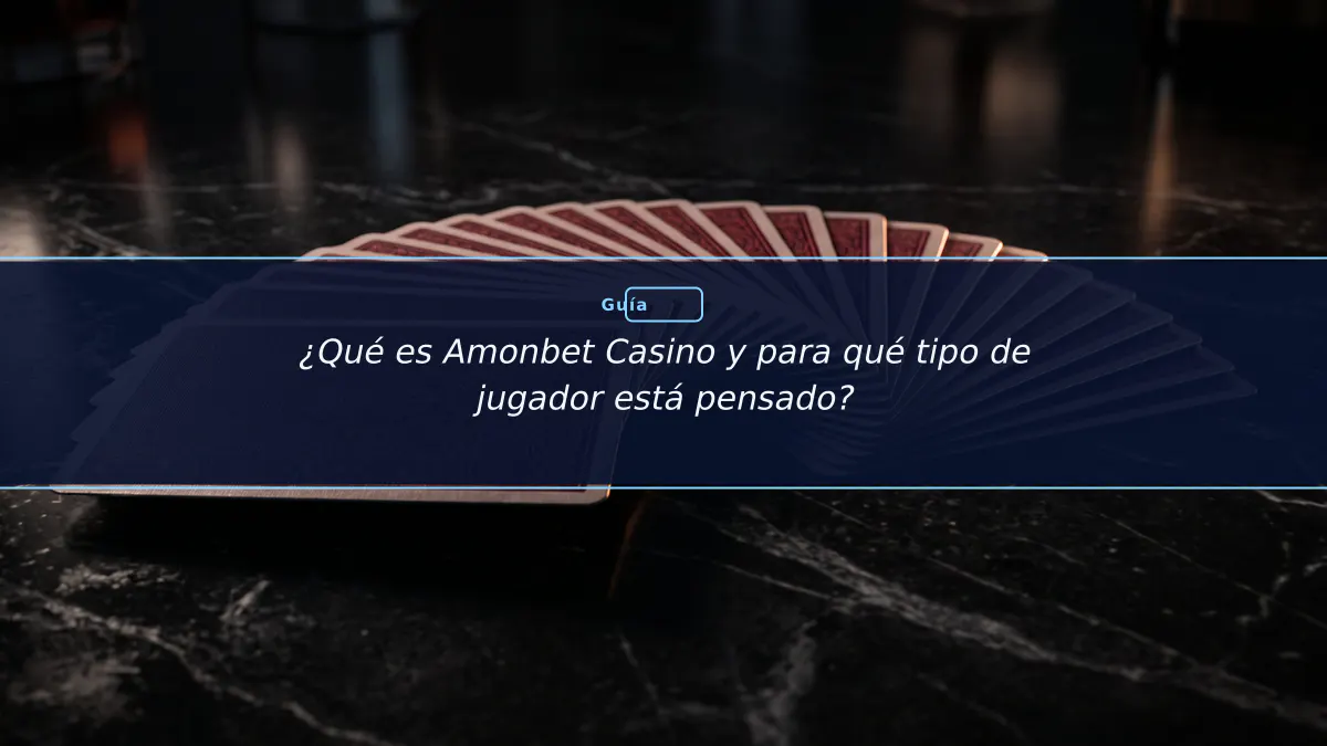 ¿Qué es Amonbet Casino y para qué tipo de jugador está pensado?