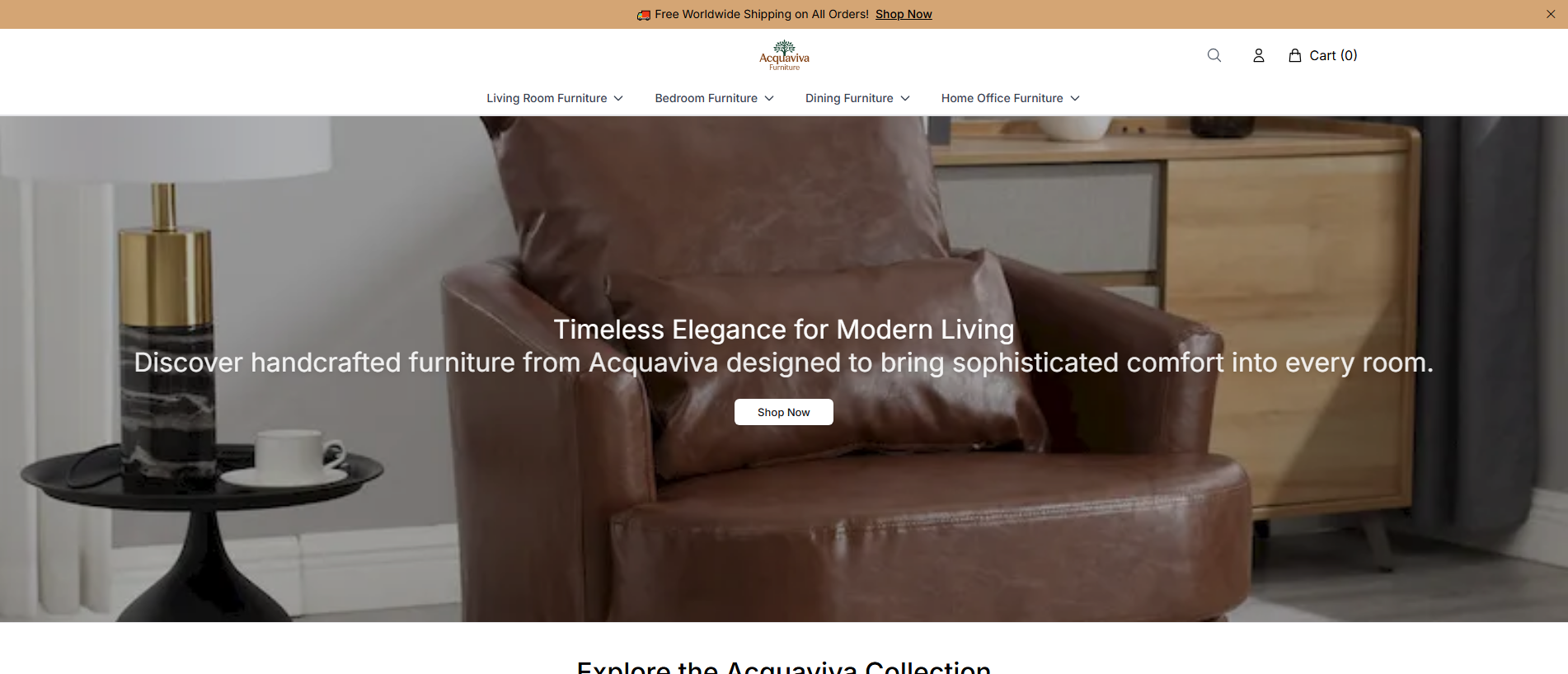 Stored capture of acquavivafurnitureonline.shop
