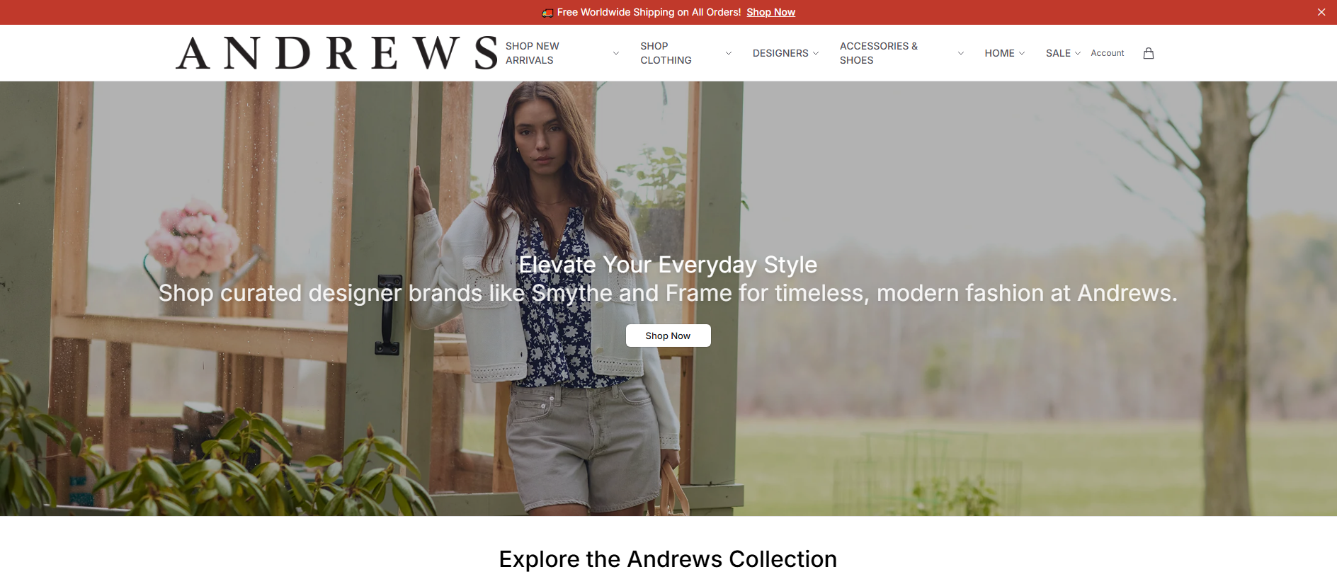Stored capture of andrewsfashion.shop