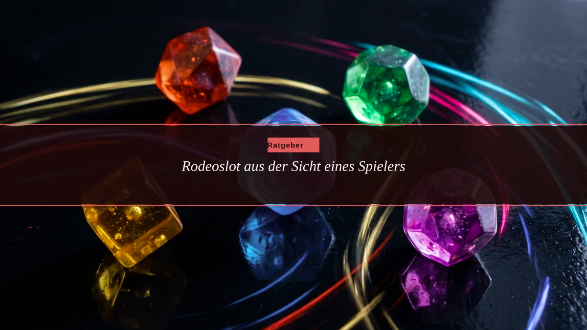 Rodeoslot aus der Sicht eines Spielers