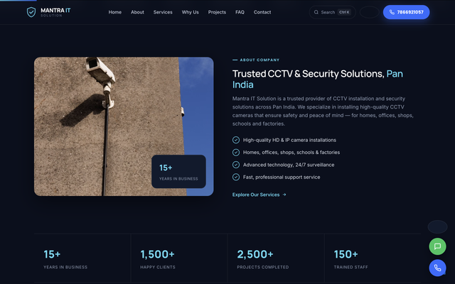 Mantra IT Solution - CCTV Security Website