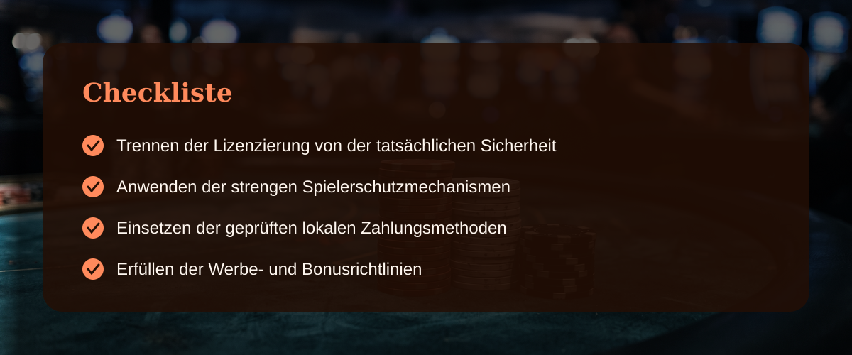 Prüfen des casino anmeldebonus nach deutschen Lizenzvorgaben — Checkliste
