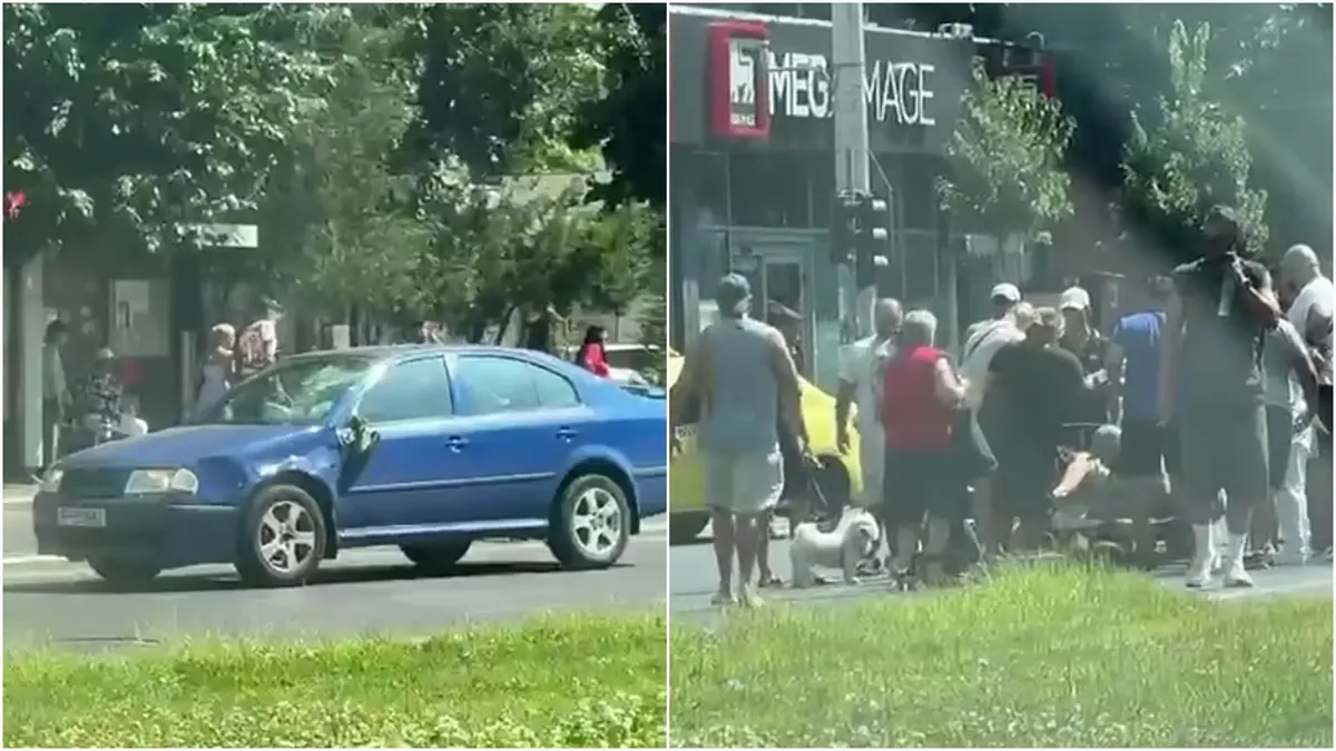 Accident grav în Pantelimon: Trotinetă lovită în plin de o mașină